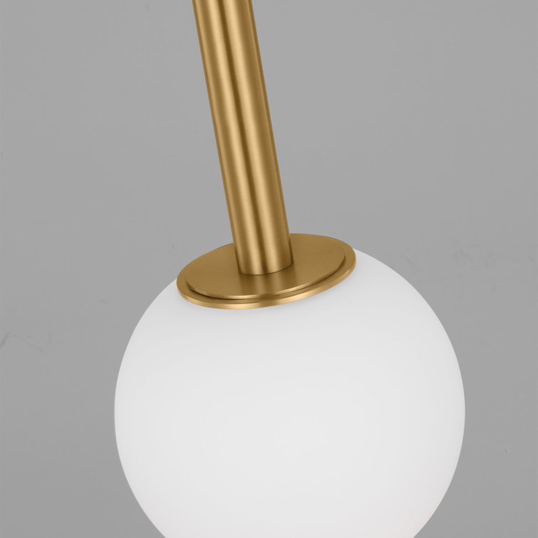 Burnished Brass and Glass Globe LED Pendant Light