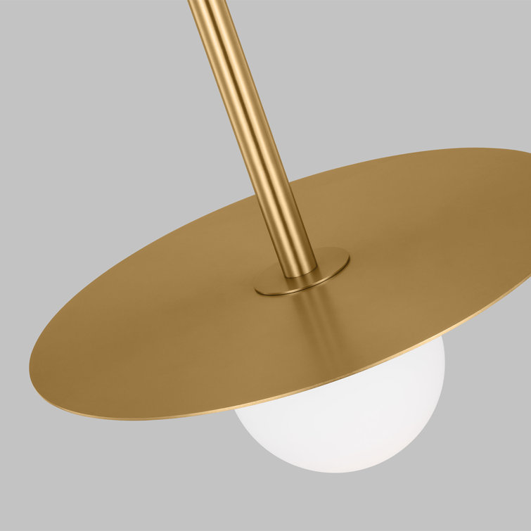 Burnished Brass and Glass Globe LED Pendant Light