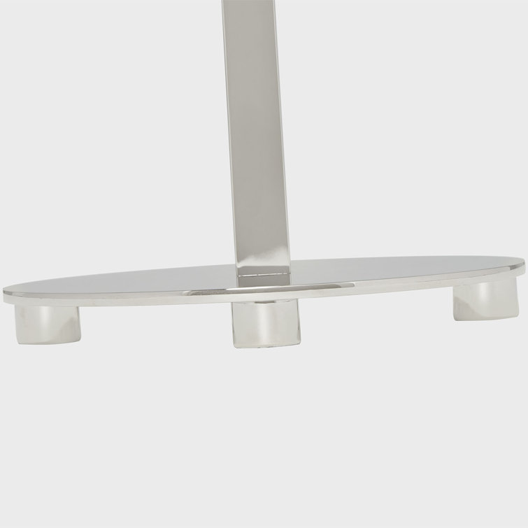 Edison Polished Nickel Outdoor Table Lamp with Linen Shade