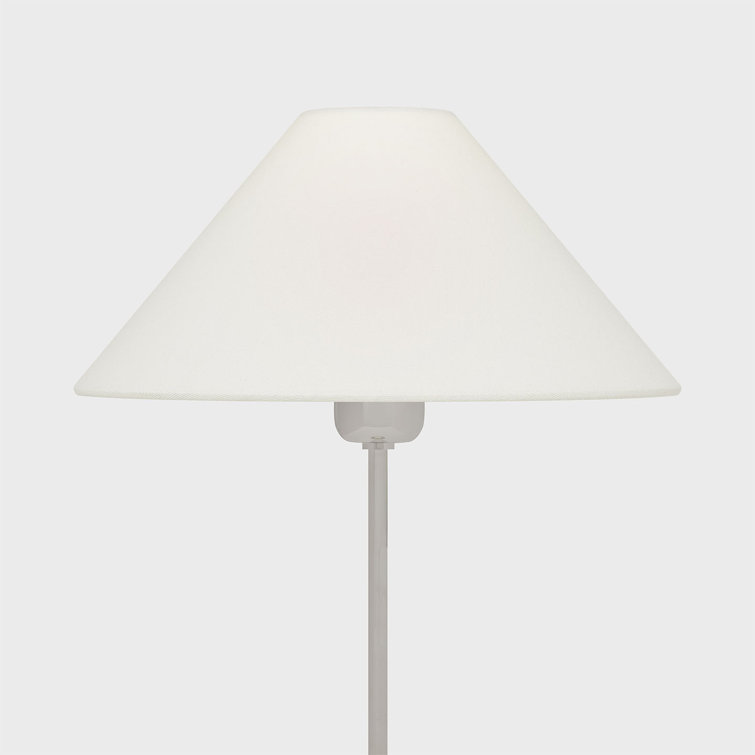 Edison Polished Nickel Outdoor Table Lamp with Linen Shade