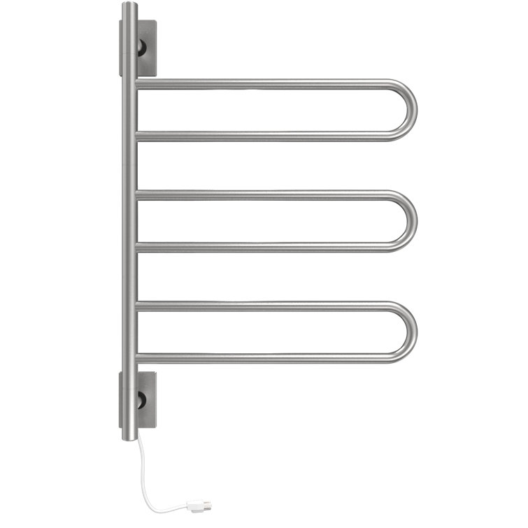 Polished Stainless Steel Wall Mounted Swivel Towel Warmer