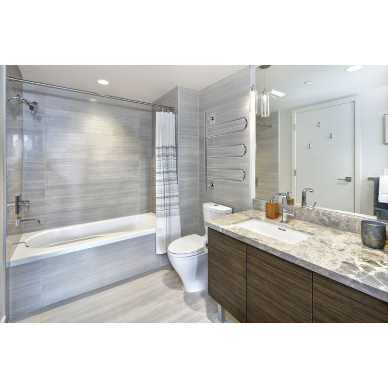 Polished Stainless Steel Wall Mounted Swivel Towel Warmer