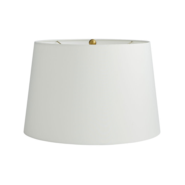 Colton Antique Brass Table Lamp with Ivory Drum Shade