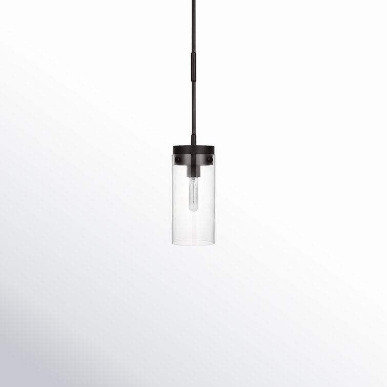 Aged Iron and Clear Glass 1-Light Pendant