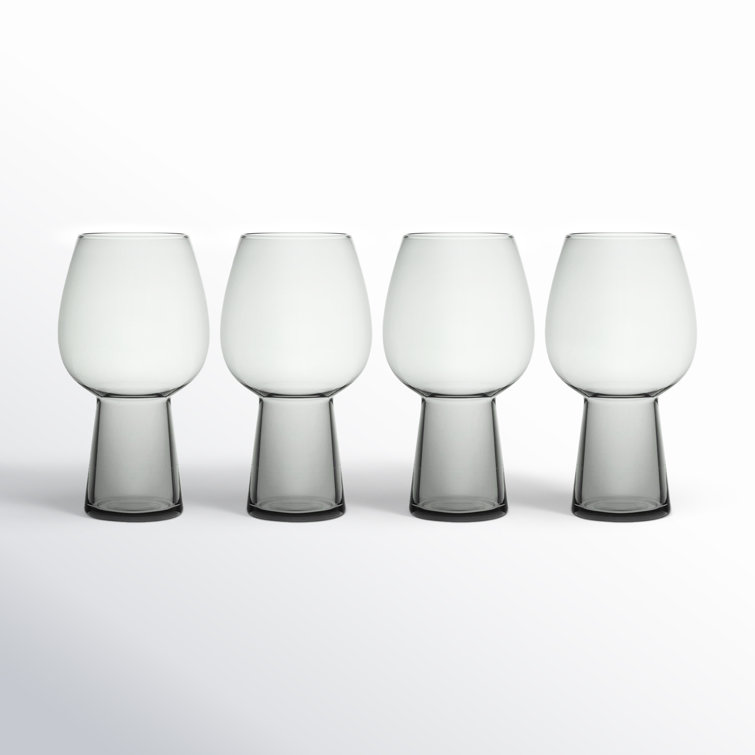 Phoebe Smoke Glass Cocktail Goblets, Set of 4