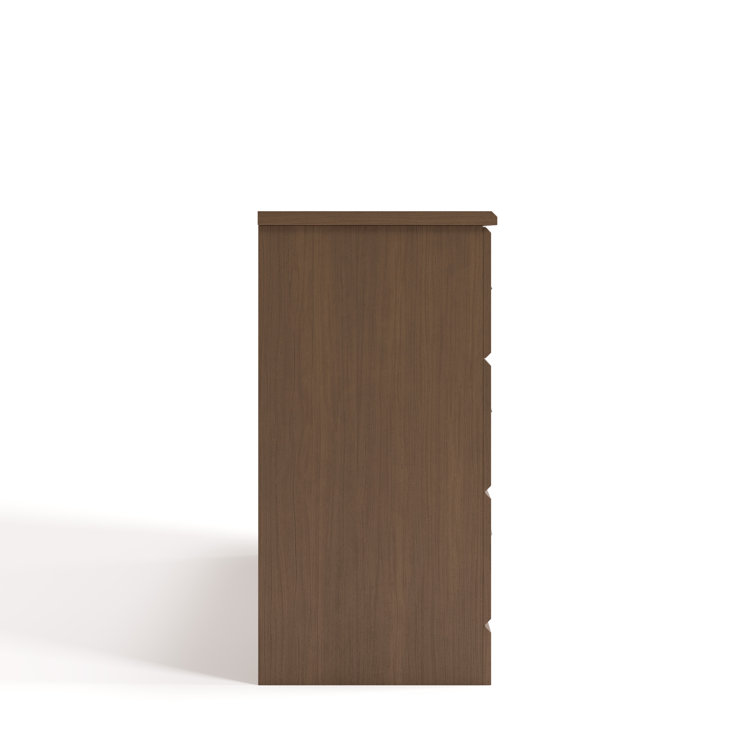 Hazelnut Double Nursery Dresser with Silver Hardware