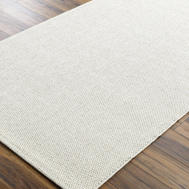Livabliss Off-White Flat Woven Synthetic Area Rug, 3'10" x 5'7"