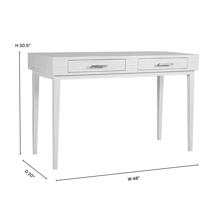 Andros Citrus Orange Solid Wood Writing Desk with Drawers