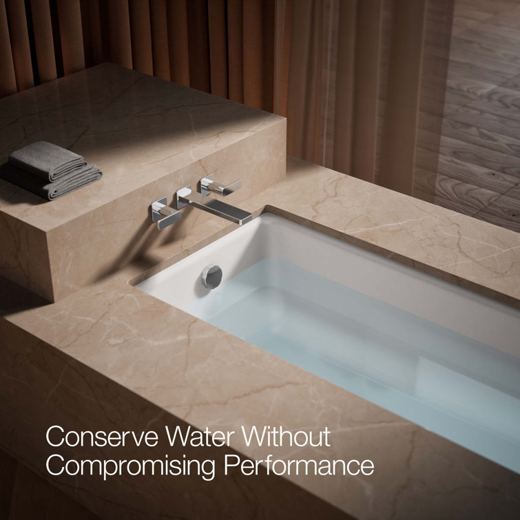 Polished Chrome Modern Wall-Mounted Bathtub Faucet with Lever Handles