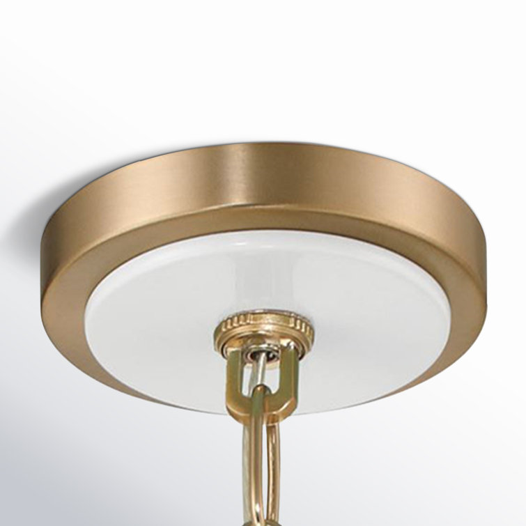Vibrant Gold and White Steel Cone Pendant Light