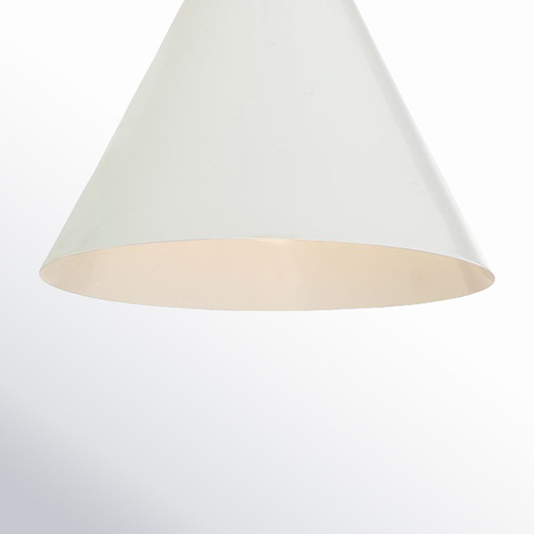 Vibrant Gold and White Steel Cone Pendant Light