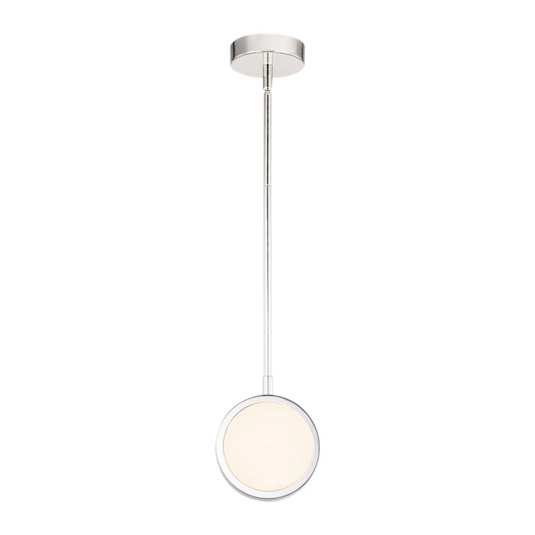 Blanco Mini Polished Nickel LED Glass Pendant