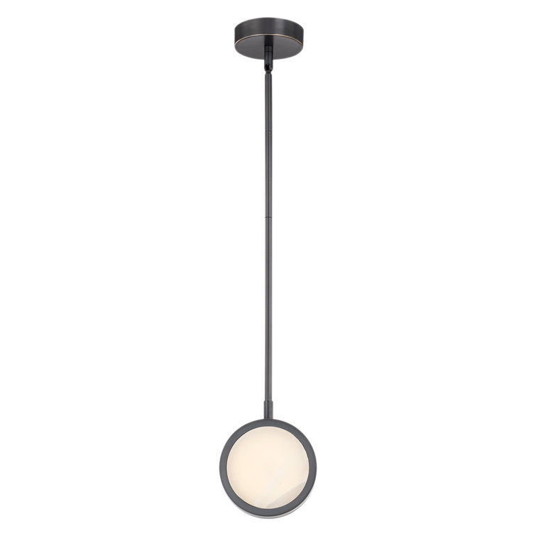 Alora Mini LED Island Pendant in Urban Bronze with Alabaster Glass