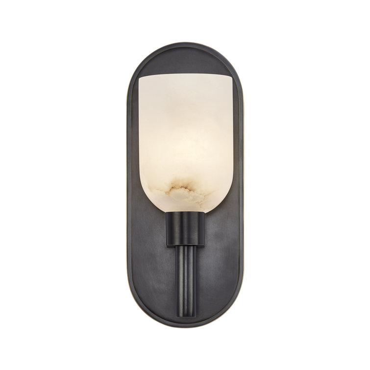 Urban Bronze Alabaster Dimmable Wall Sconce Light