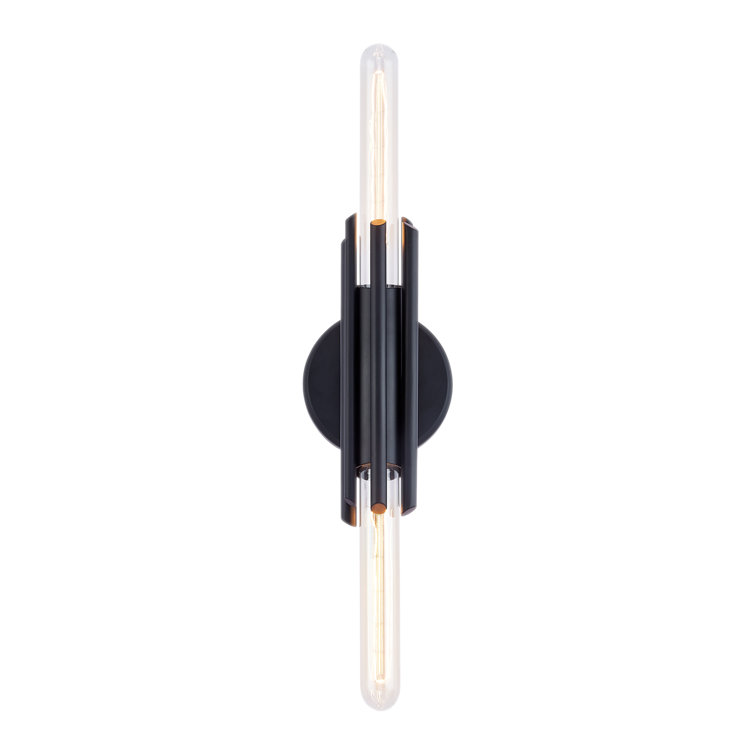 Torres Matte Black 2-Light Brutalist Vanity Light