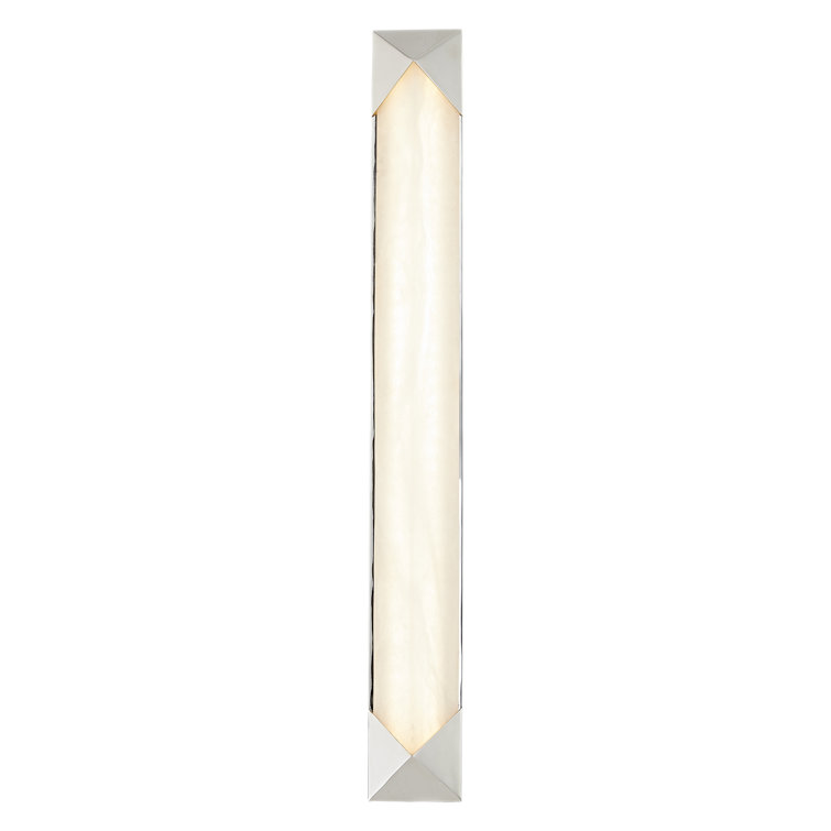 Caesar Polished Nickel Alabaster LED Bath Sconce