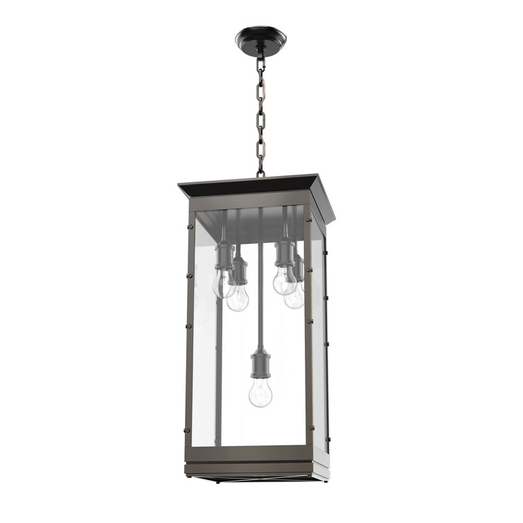 Douglas Urban Bronze 5-Light Square Lantern Chandelier
