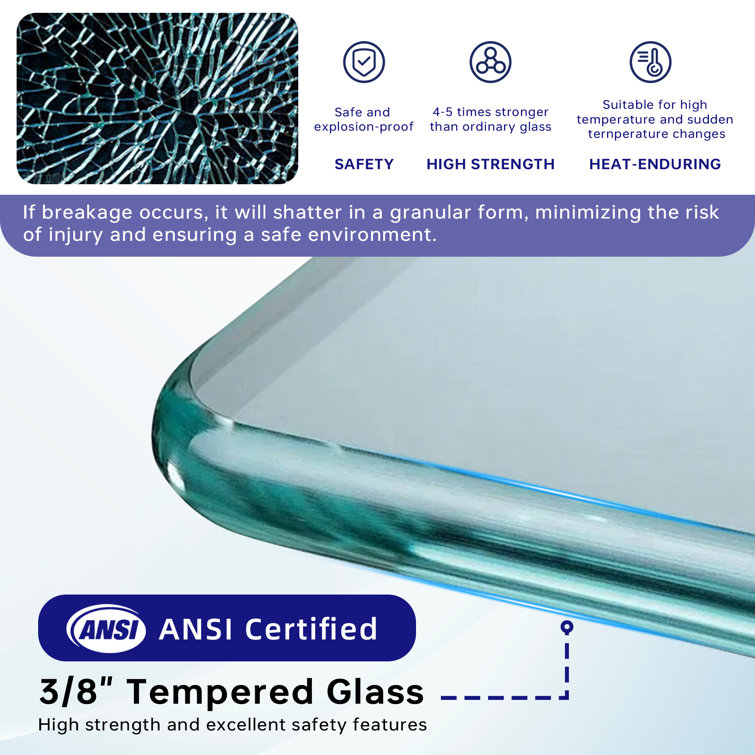 Chrome Finish Frameless Sliding Shower Door with Clear Tempered Glass