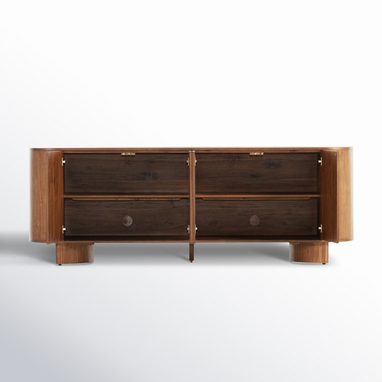 Paden 94'' Dark Brown Acacia Wood Sideboard