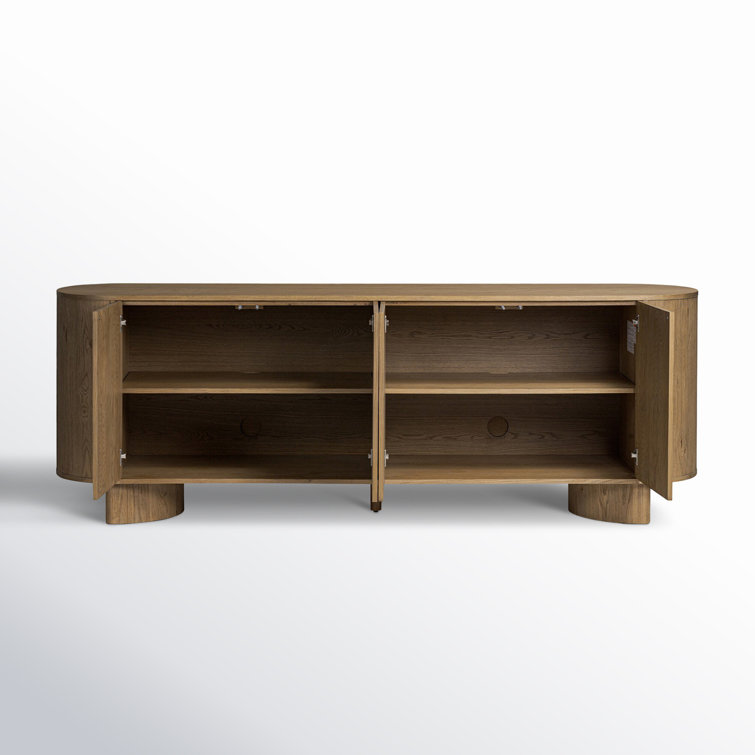 Haiden 94'' Worn Oak Solid and Veneer Sideboard