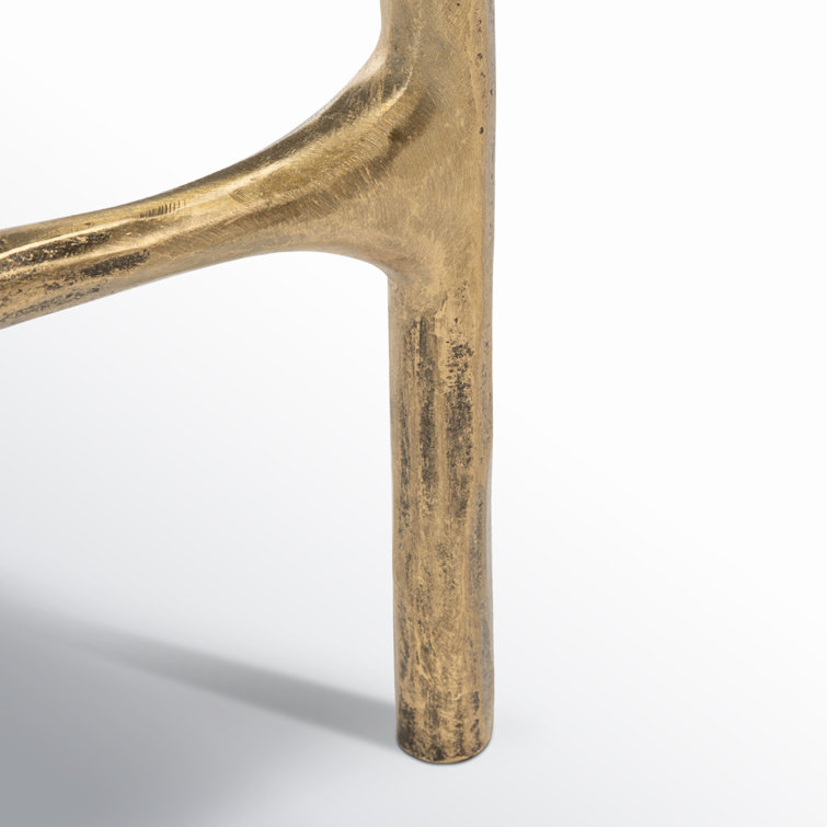 Evelynn 54'' Brass and Glass Elegant Console Table