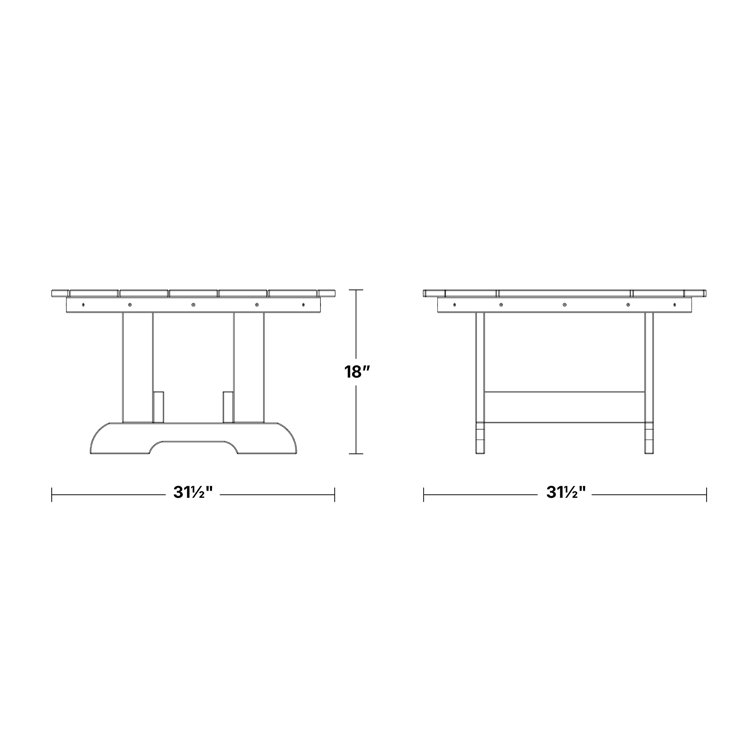 Dark Gray Round Outdoor HDPE Coffee Table