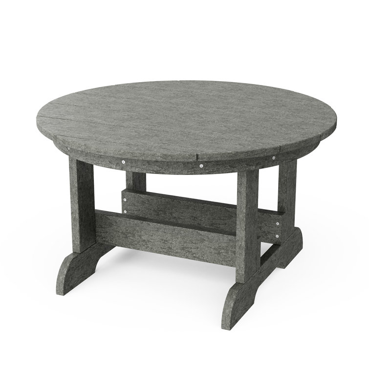Dark Gray Round Outdoor HDPE Coffee Table