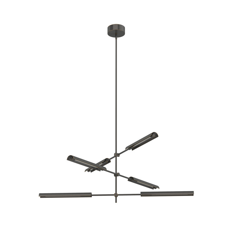 Astrid Urban Bronze 41'' LED Sputnik Modern Linear Chandelier