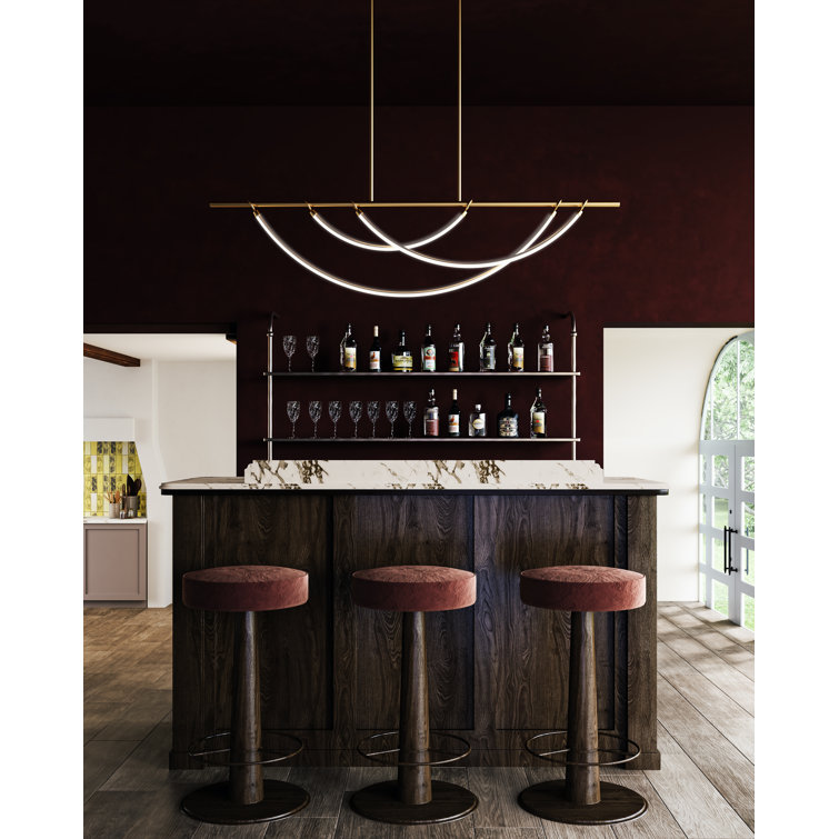 Vintage Brass Aryas Mini LED Island Pendant for Indoor/Outdoor