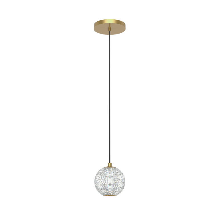 Marni 4.63" Polished Nickel Glass Globe Pendant Light