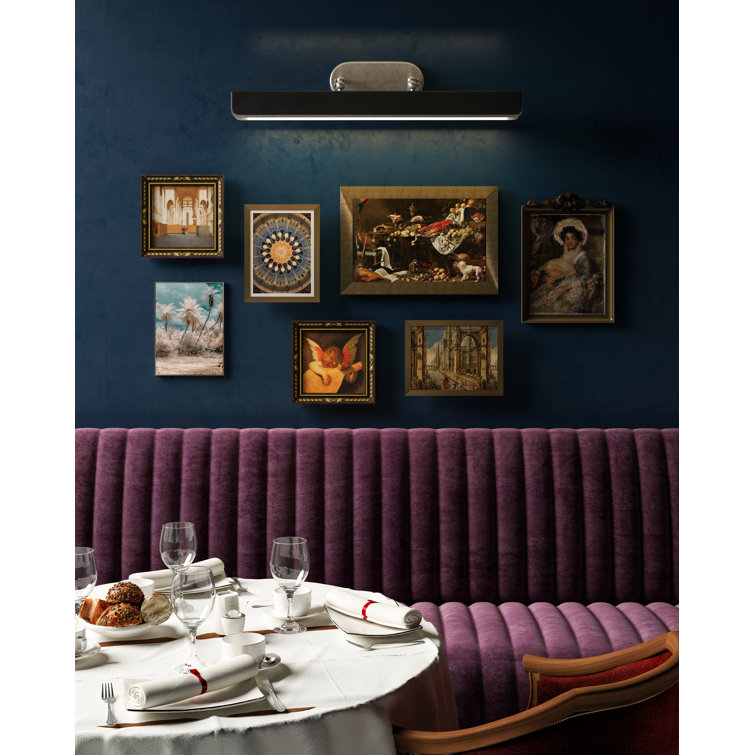Vintage Brass and Cognac Leather Dimmable LED Wall Light