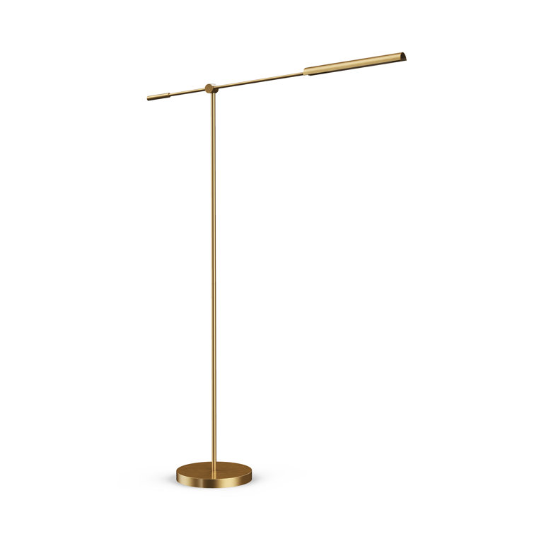 Astrid 54'' Adjustable Vintage Brass LED Floor Lamp