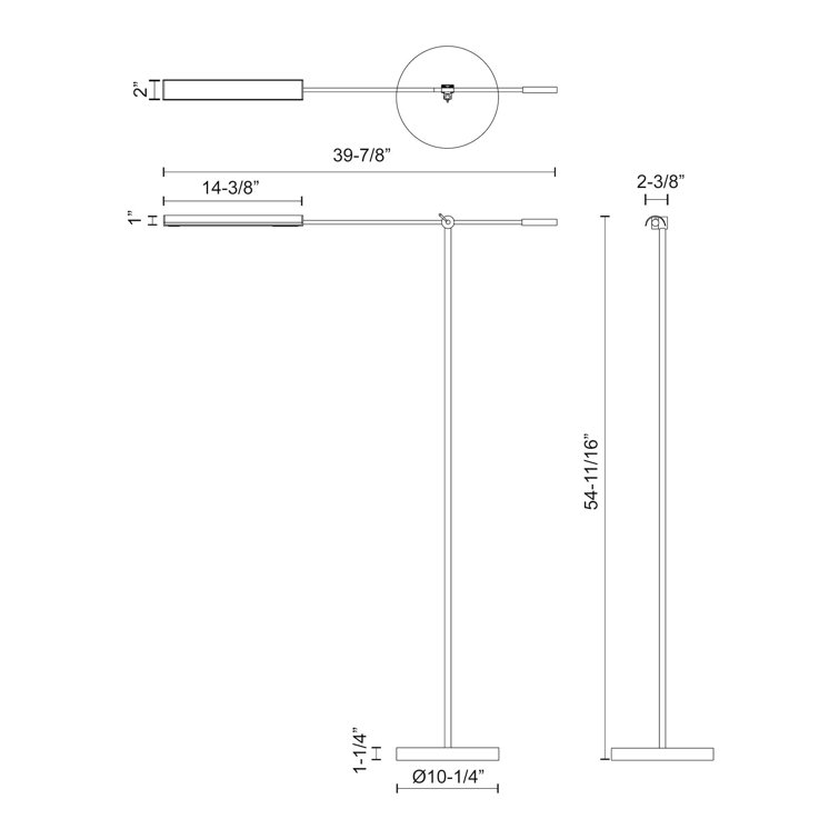 Astrid Adjustable Urban Bronze 54'' LED Novelty Floor Lamp