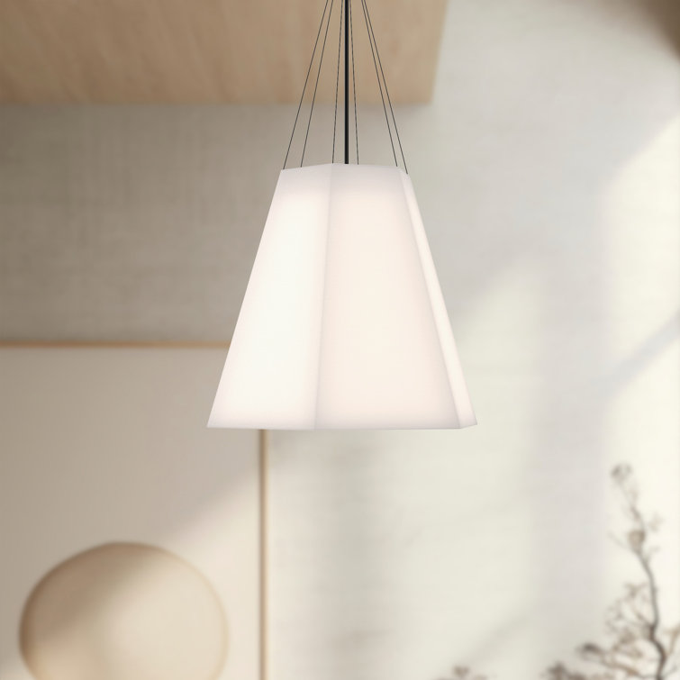 Manila White and Black Geometric Steel Pendant Light