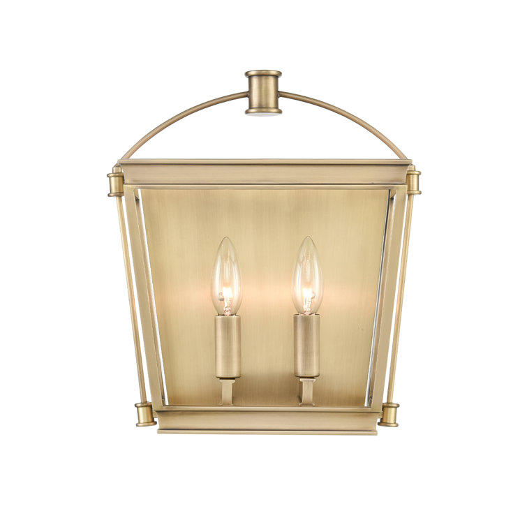 Alora Manor 13.75'' Vintage Brass and Urban Bronze Wall Light