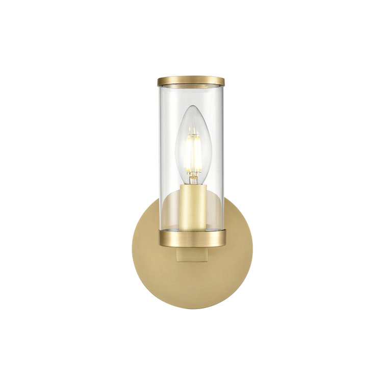 Brass and Bronze Cylinder Wall Sconce