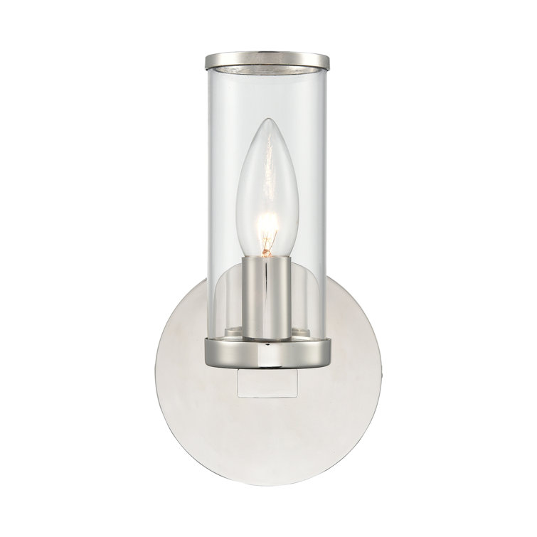 Alora Revolve Polished Nickel 8.63" Cylinder Wall Sconce