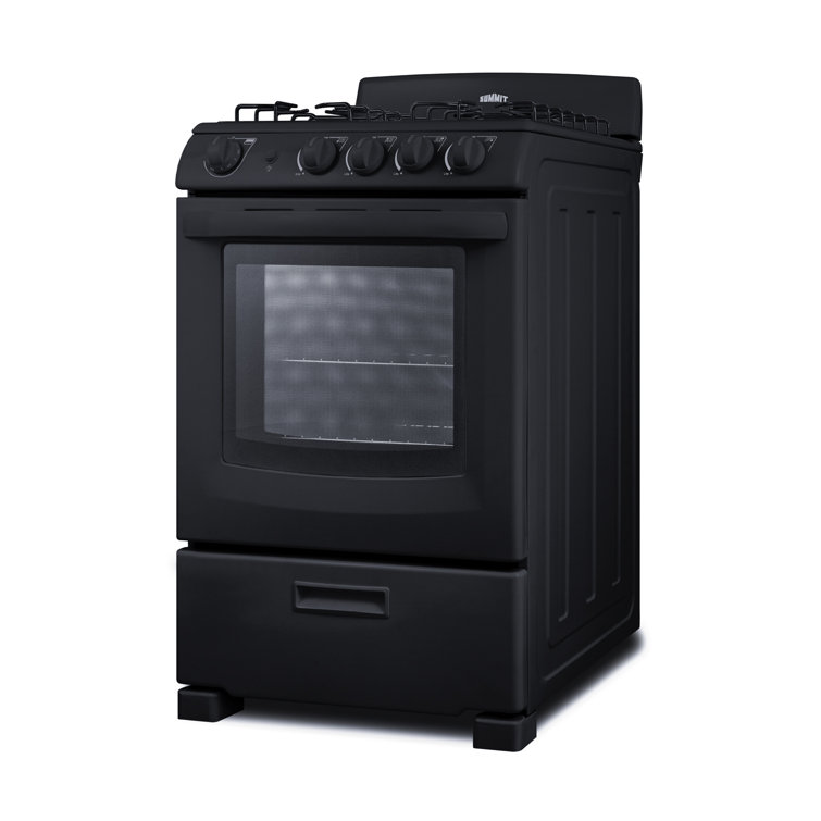 24" Black Stainless Steel Free-standing Gas Range