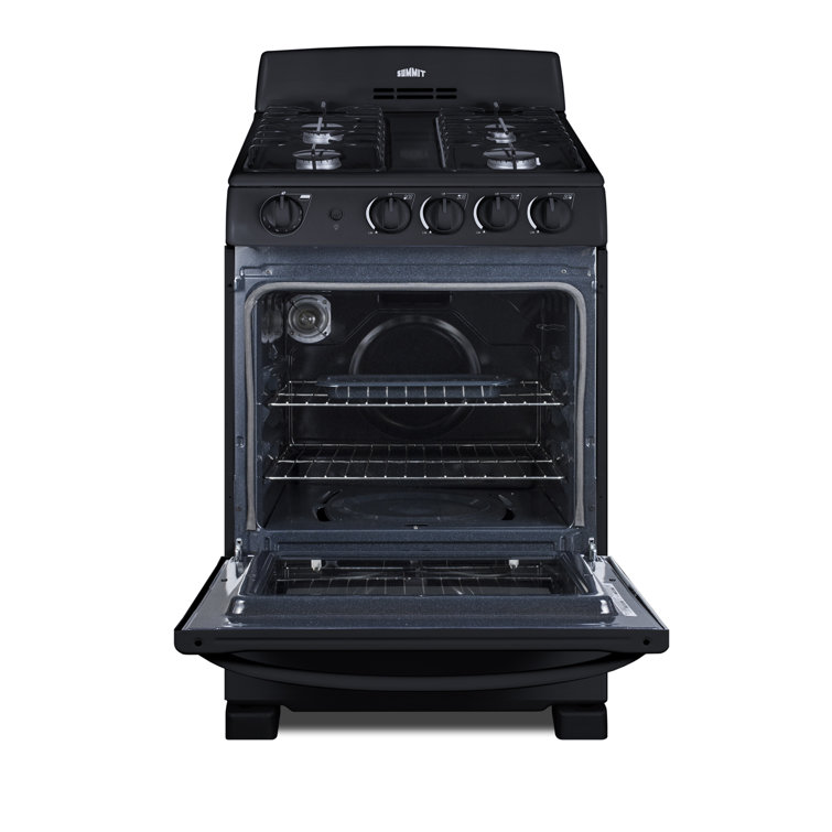 24" Black Stainless Steel Free-standing Gas Range
