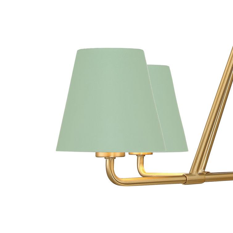 Gold and Black Metal 4-Light Dimmable Chandelier