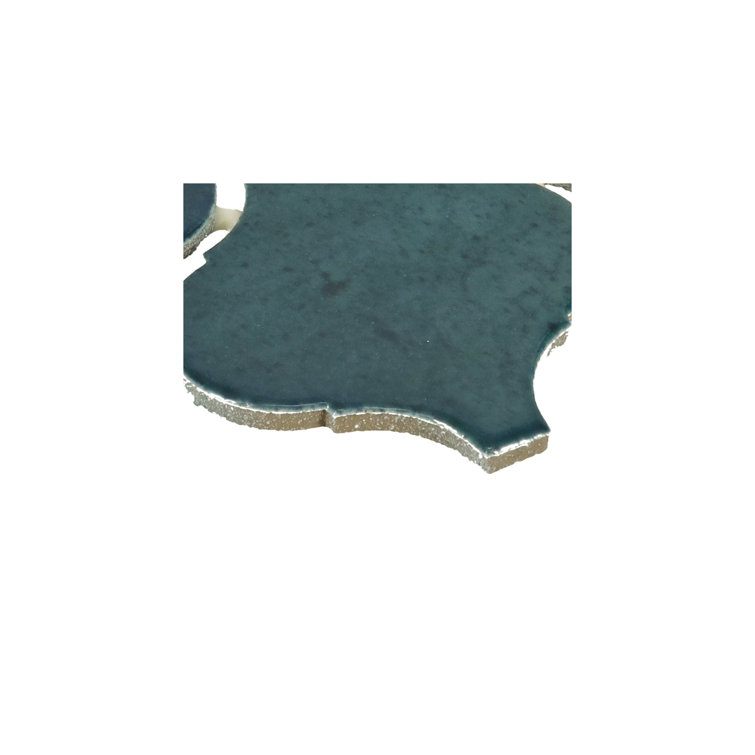 Mystique Gloss Blue Ceramic Arabesque Mosaic Tile 11x12