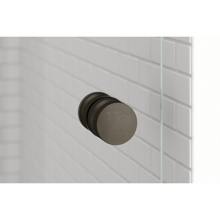 Cantour 54" Oil Rubbed Bronze Frameless Pivot Shower Door