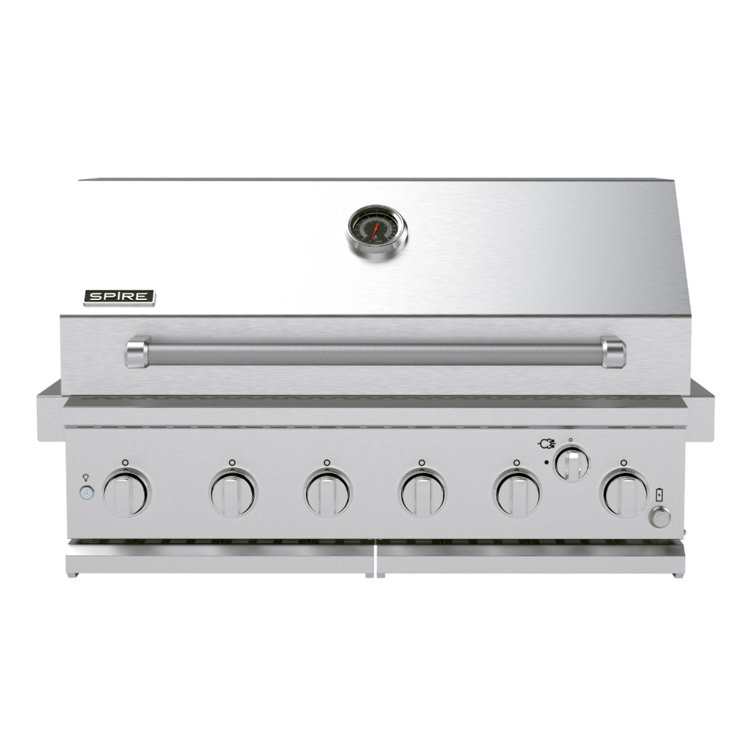 Spire 36-Inch Stainless Steel Built-In 6-Burner Natural Gas Grill