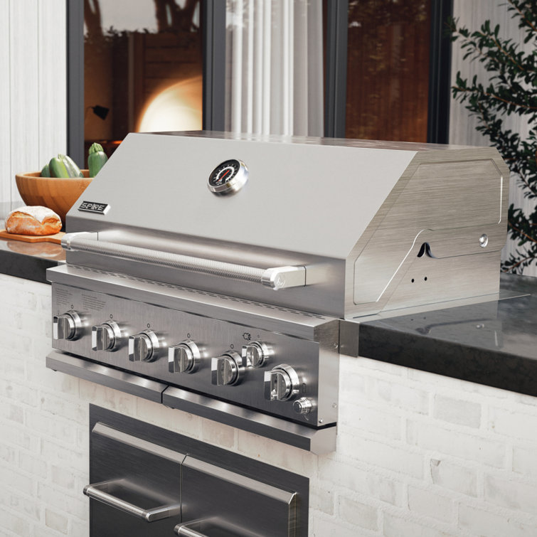 Spire 36-Inch Stainless Steel Built-In 6-Burner Natural Gas Grill
