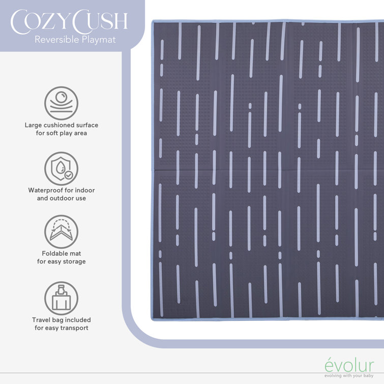 Large Ocean Blue Foam Reversible Baby Playmat