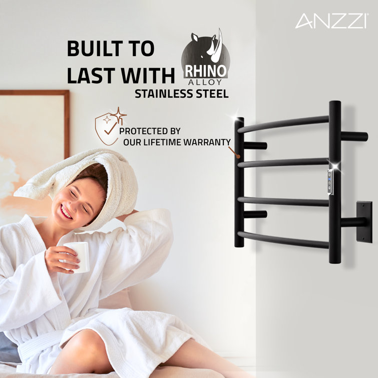 Matte Black Stainless Steel Wall Mounted Towel Warmer