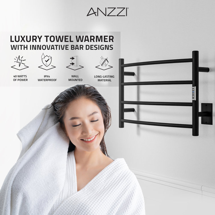 Matte Black Stainless Steel Wall Mounted Towel Warmer