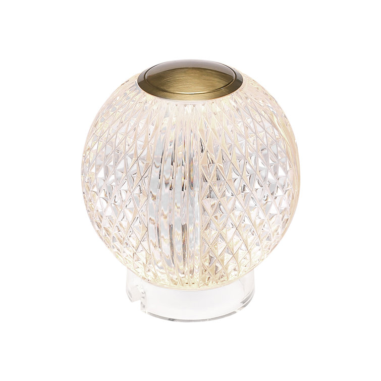 Marni Natural Brass and Clear Globe Table Lamp