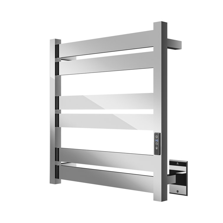 Polished Chrome 6-Bar Stainless Steel Wall Mounted Towel Warmer