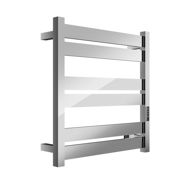 Polished Chrome 6-Bar Stainless Steel Wall Mounted Towel Warmer